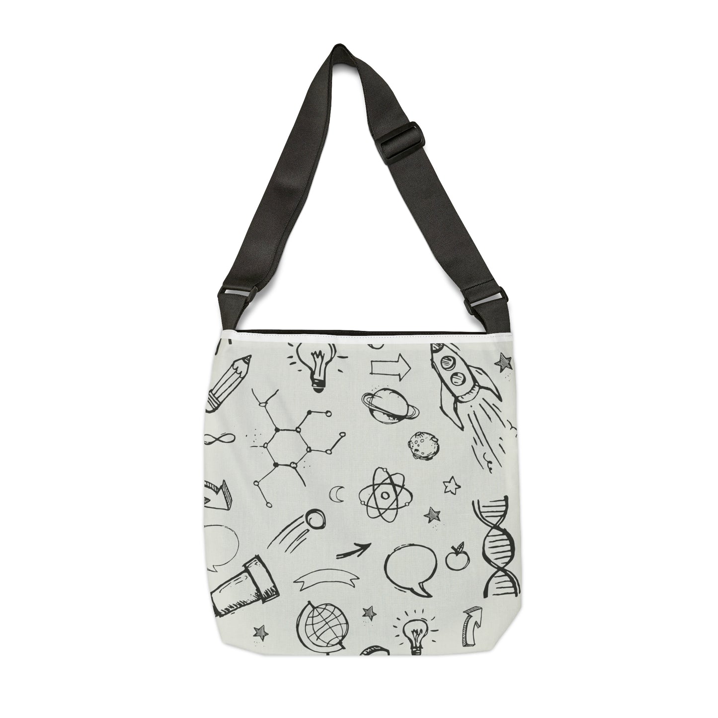 Adjustable Tote Bag (Scribble)